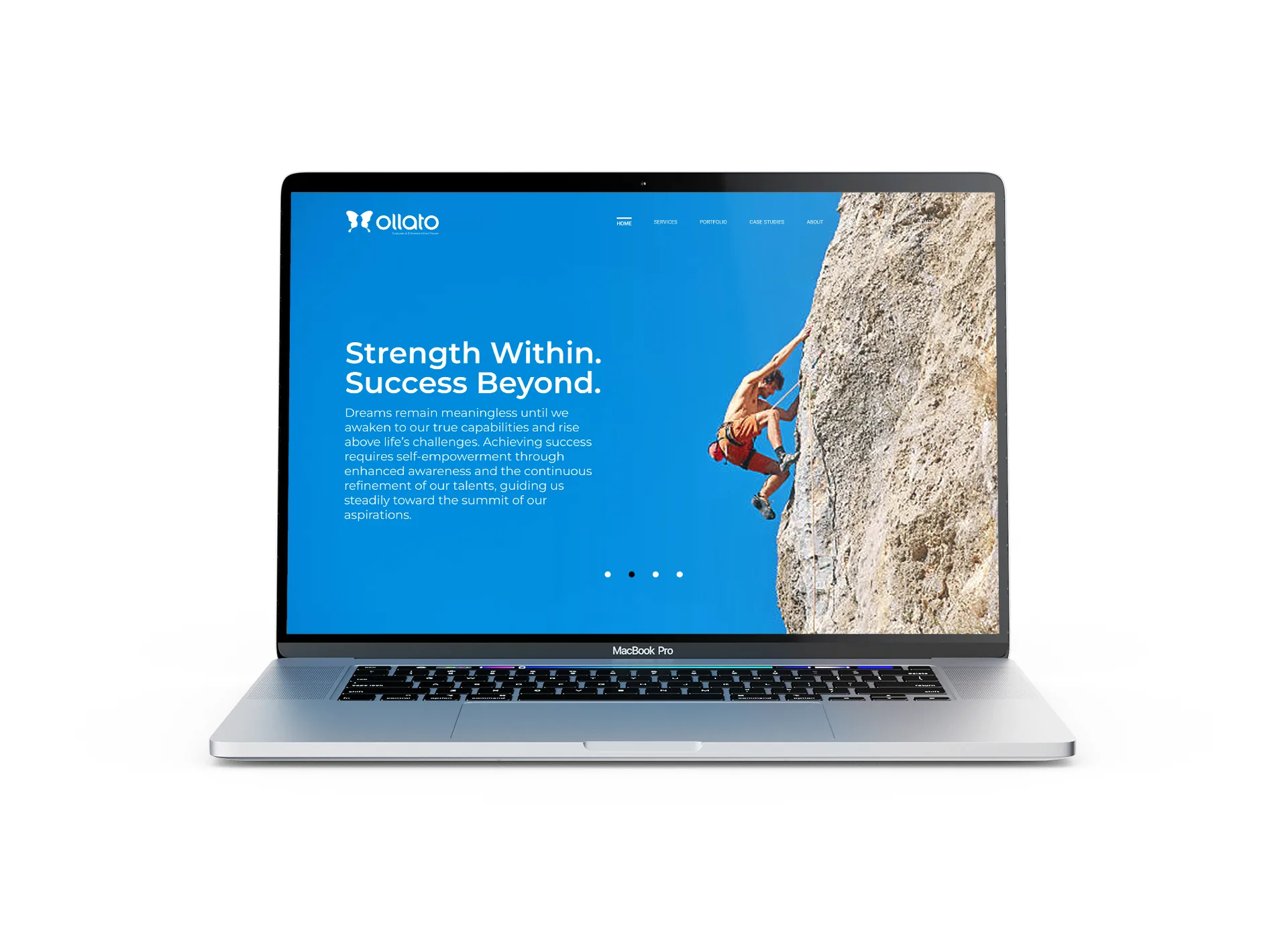 Mental health and wellness brand case study showcasing Ollato's complete branding and website redesign